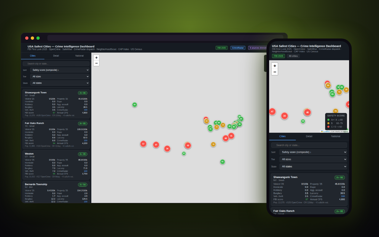 Crime Intelligence — a look inside, on desktop and phone
