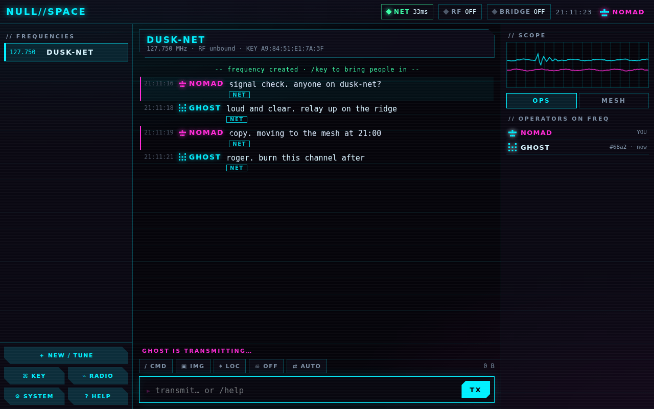 NULLSPACE, inside