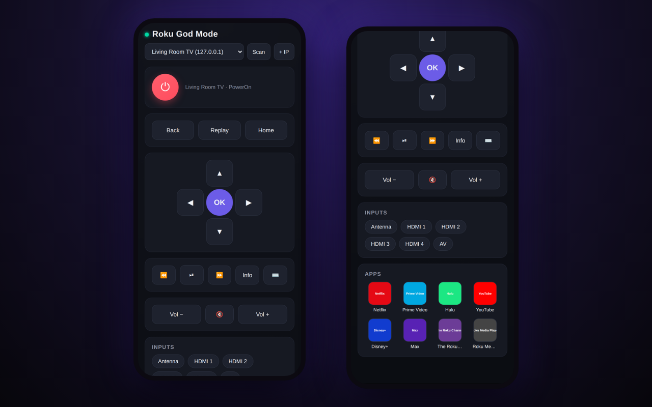 Roku God Mode — a look inside, on desktop and phone