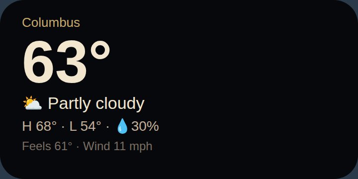 Weather · Tall widget preview